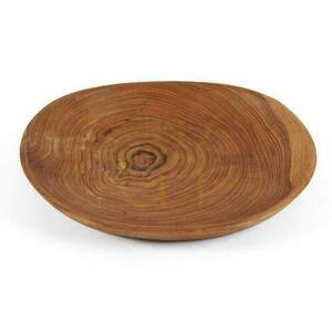 BAZAR BIZAR Teak Root Organic tányér teakgyökérből, natúr, 25 cm small 3