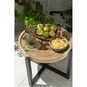 BAZAR BIZAR Teak Root Organic tányér teakgyökérből, natúr, 25 cm small 6