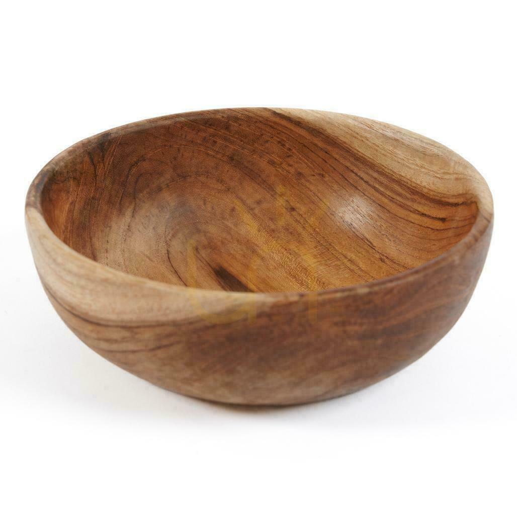 Snacksskål i teakrot BAZAR BIZAR Teak Root Collection naturlig beige 16 cm