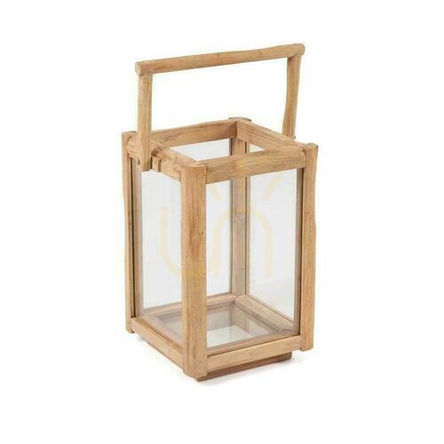 Jelölje be Lámpás BAZAR BIZAR Nusa Penida újrahasznosított teakfa természetes 43 cm Outdoor Collection
