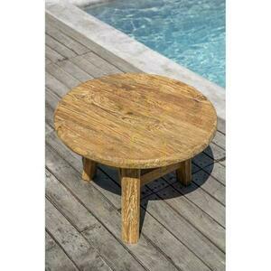 Bazar Bizar Fusuma L kerek teakfa dohányzóasztal, natúr, 80 cm small 2