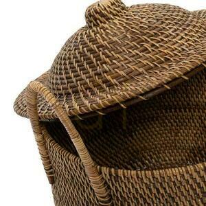 Fonott rattan kosár fogantyúval, BAZAR BIZAR, Colonial Collection, természetes barna small 1