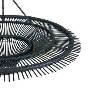 The Sky XL függőlámpa-ernyő, fekete rattan, Ø 110 cm – BAZAR BIZAR small 3