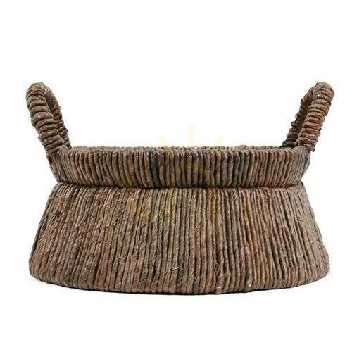Jelölje be Fonott kosár BAZAR BIZAR banánlevél természetes bézs 42 cm Baskets Chizara
