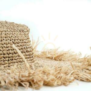 Raffia kalap BAZAR BIZAR bézs természetes 57 cm small 4