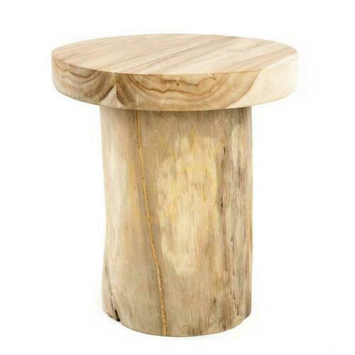 Jelölje be Teakfa asztalka BAZAR BIZAR Inti natúr 45 cm Stools & Side Tables
