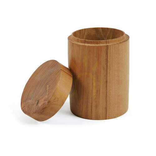Jelölje be BAZAR BIZAR Teak Root M fedeles tárolóedény, teakfa, 300 ml