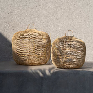 Függőlámpa BAZAR BIZAR Batu Bolong rattan természetes M small 3