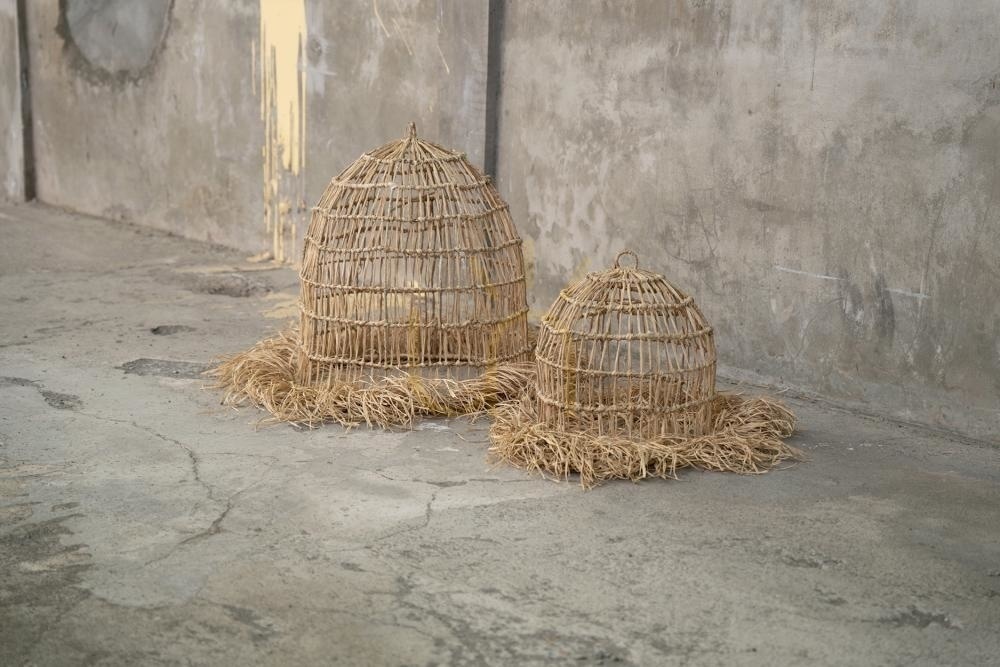 Kilátás Függőlámpa BAZAR BIZAR Grass Collection mendong fű természetes bézs L Függőlámpa BAZAR BIZAR Grass Collection mendong fű természetes bézs L