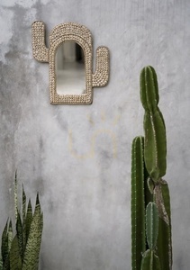 BAZAR BIZAR Cactus Shell fehér tükör 38 × 40 × 5 cm BABL024W small 4