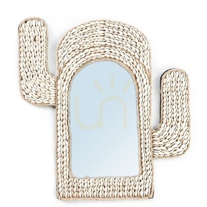 BAZAR BIZAR Cactus Shell fehér tükör 38 × 40 × 5 cm BABL024W small 0