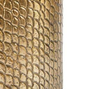 BAZAR BIZAR Croco gyertyatartó sárgaréz alumínium L 13 cm small 2