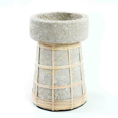 Jelölje be BAZAR BIZAR Serene gyertyatartó terrakotta rattan bézs beton természetes L
