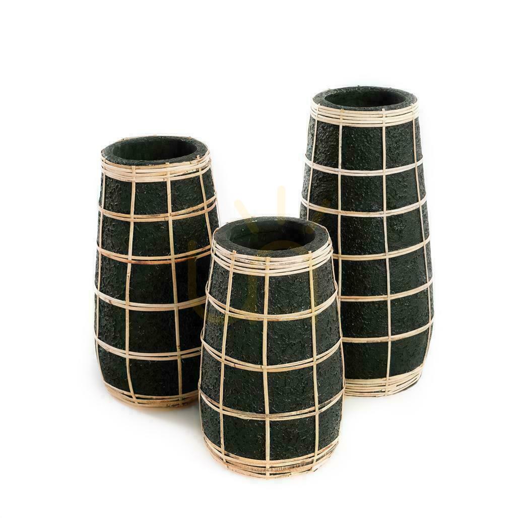 Kijelző Váza BAZAR BIZAR Terracotta Collection terrakotta rattan bézs fekete természetes M Váza BAZAR BIZAR Terracotta Collection terrakotta rattan bézs fekete természetes M