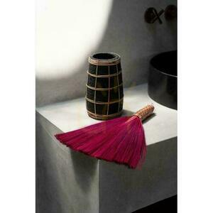 Terrakotta váza BAZAR BIZAR fekete/natúr rattan 22 cm Terracotta Collection small 1