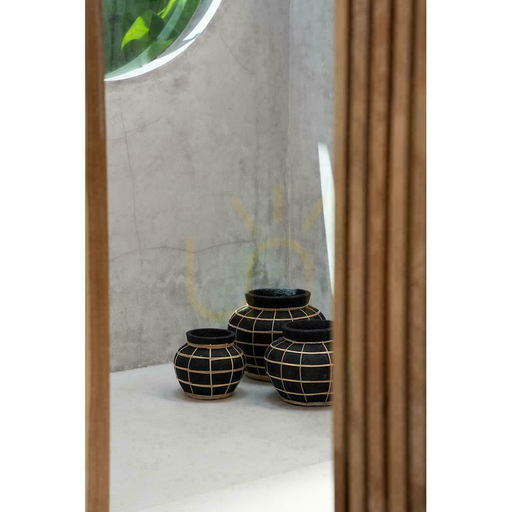 Kilátás Terrakotta váza BAZAR BIZAR Belly fekete természetes L Terrakotta váza BAZAR BIZAR Belly fekete természetes L