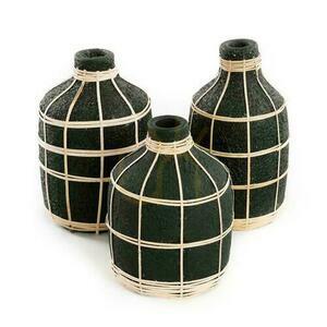 Terrakotta váza BAZAR BIZAR Whoopy fekete természetes rattan 19 cm 4 Terrakotta váza BAZAR BIZAR Whoopy fekete természetes rattan 19 cm small 4