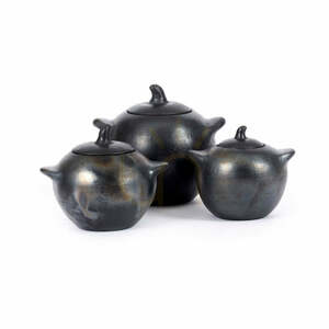 Fedeles terrakotta tárolóedény BAZAR BIZAR The Burned Jar L fekete 1,4 l small 9