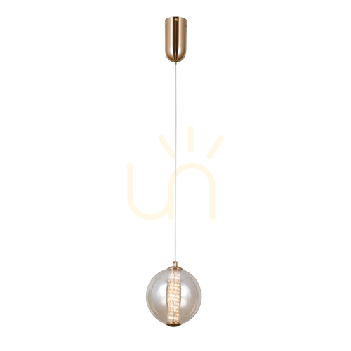Jelölje be Italux LED függőlámpa aranysárga amber 15 cm PND-34359-S-HBR-AMB