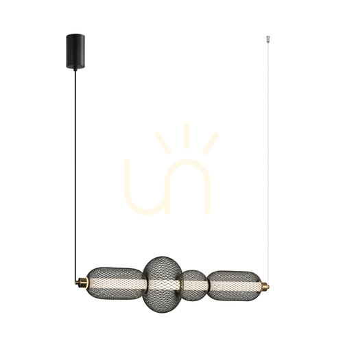 Jelölje be Italux Marco LED függőlámpa fekete acél 16W 65 cm PND-84283-4-BK