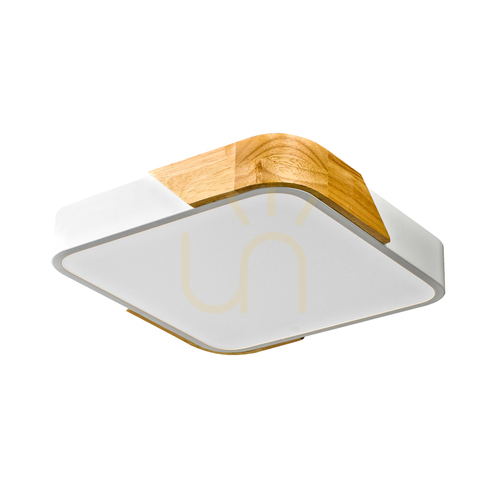 Jelölje be Italux LED felületre szerelhető lámpa fehér-fa 32 cm PLF-13187-WH-WO