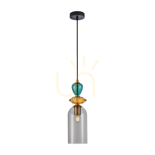 Jelölje be Függőlámpa Italux Busco aranysárga üveg E27 LED 12 cm PND-30263-1C-BRO-SG