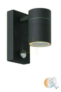 Lucide ARNE-LED IR fekete kültéri fali lámpa mozgásérzékelővel, LED GU10 5 W, IP44, 14866/05/30 small 0