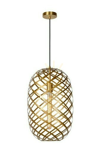 Jelölje be Lucide Wolfram függőlámpa arany-fekete 32 cm 21417/32/02