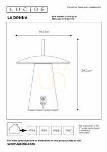 Kültéri állólámpa Lucide LA Donna fehér alumínium LED IP54 27500/02/31 small 10