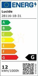 Plafond Lucide BRICE-LED fehér 18 cm LED IP44 28116/18/31 small 3