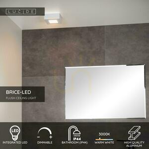 Lucide BRICE-LED fehér LED mennyezeti lámpa 8 W IP44 28117/11/31 small 5