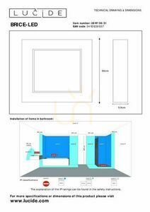 Plafond Lucide BRICE-LED fehér 30 cm LED 30W IP44 28117/30/31 small 2