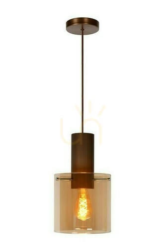 Jelölje be Függőlámpa Lucide Toledo réz üveg alumínium 20 cm LED dimmelhető 74405/01/62