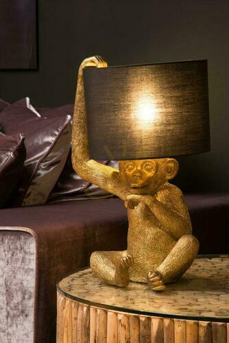 Jelölje be Asztali lámpa Lucide EXTRAVAGANZA CHIMP 10502/81/30 E14 arany majom, fekete búra, 45 cm
