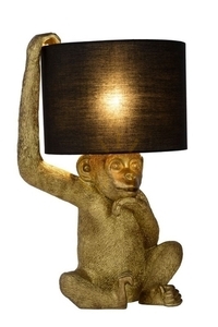 Asztali lámpa Lucide EXTRAVAGANZA CHIMP 10502/81/30 E14 arany majom, fekete búra, 45 cm small 0