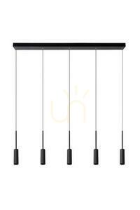 Függőlámpa Lucide TUBULE fekete alumínium 5x7W 2700K LED 101 cm 24401/35/30 small 1