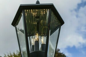 Kültéri postafény Lutec London Solar barna alumínium 31 cm IP44 small 1