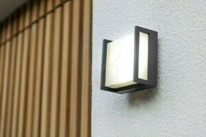 Kültéri fali lámpa Lutec QUBO 5195401118 antracit LED 8W alumínium small 1