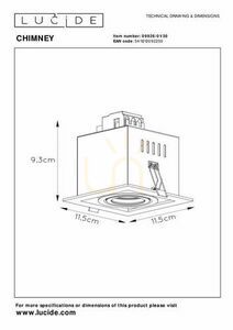 Mennyezeti fűzőlyuk Lucide CHIMNEY fekete GU10 alumínium 09926/01/30 small 7