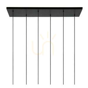 Lucide JOANET 45494/06/65 függőlámpa, füstszínű üveg és matt arany, 6×E27, 132 cm small 3