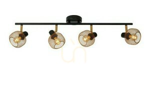 Lucide MAREN 4-izzós vintage arany spotlámpa fekete fém E14 small 0