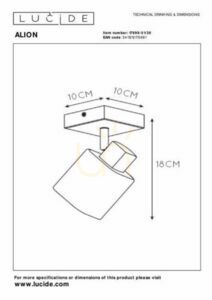 Spotlámpa Lucide ALION fekete üveg fém E14 1x25W 13,5 cm small 3