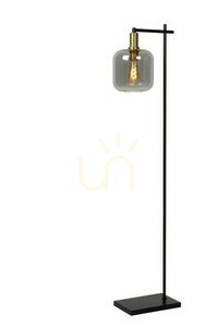 Lucide Joanet állólámpa füstszürke üveg acél 150 cm E27 45794/01/65 small 0