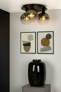 Plafond Lucide Marius fekete üveg 3 lámpás modern LED plafonlámpa 74114/03/30 small 2