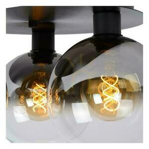 Plafond Lucide Marius fekete üveg 3 lámpás modern LED plafonlámpa 74114/03/30 small 3
