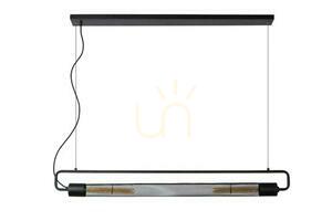 Függőlámpa Lucide Calixt fekete fém vintage 2xE27 122 cm 05433/02/30 small 1