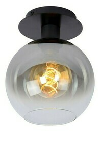 Lucide Marius fekete üveg fém mennyezeti lámpa 20 cm E27 LED dimmelhető small 0
