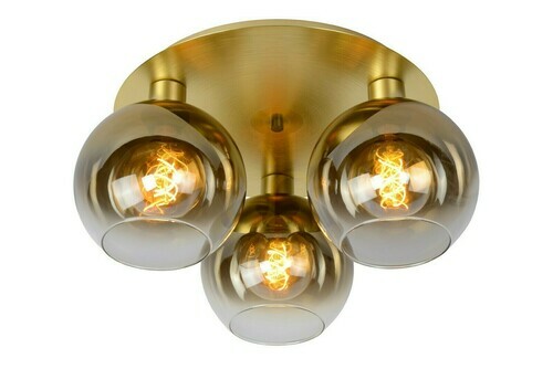 Jelölje be Plafon Lucide Marius arany 3xE27 LED fém üveg modern 50 cm