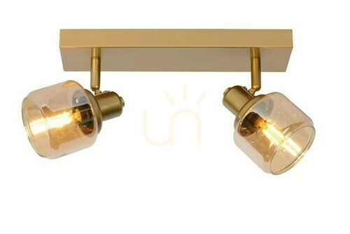 Jelölje be Spotlámpa Lucide BJORN 2xE14 LED arany üveg fém retro 77979/02/02/02