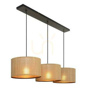 Lucide MAGIUS Japandi függőlámpa 3xE27 fa-rattan fekete 110 cm small 5